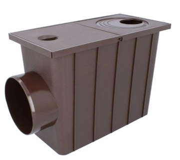 БОКОВОЙ отстойник желоба, коричневый. Люк, желобные трубы.