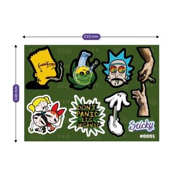 Наклейки на мотоциклете сорняков водонепроницаемый набор