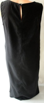 ЧЕРНОЕ ЛЬНЯНОЕ ДЛИННОЕ ПЛАТЬЕ, РАЗМЕР 40