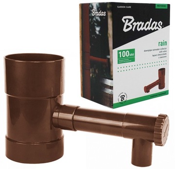 КОЛЛЕКТОР, ДОЖДЕВОЙ УБОРНИК, ОТ ЖЕЛОБА ДО ДОЖДЕВОЙ ВОДЫ, 100 мм