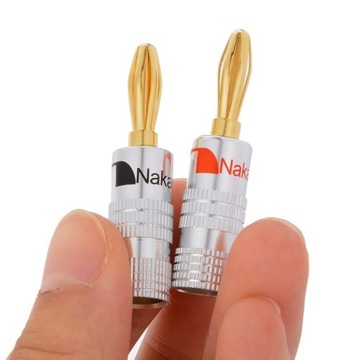 Разъемы для динамиков типа «банан» Nakamichi HQ Gold, 8 шт.
