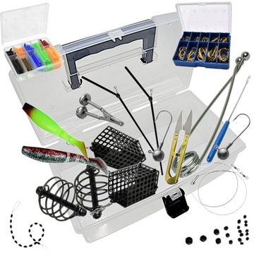 Ящик для рыбалки + набор аксессуаров.