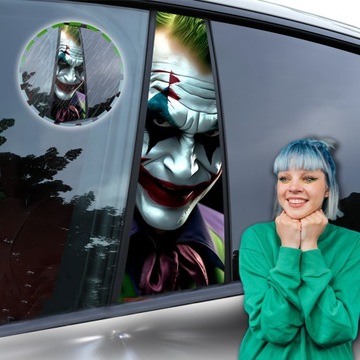 2 szt NAKLEJKA NA SŁUPEK AUTA JOKER ODPOWIEDNI DLA KAŻDEGO ROZMIARU
