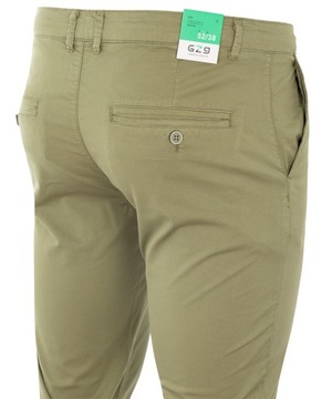 ЗЕЛЕНЫЕ ЛЕТНИЕ БРЮКИ ИЗ ХЛОПКА С ЭЛАСТАНОМ ЧИНОС W48(30)