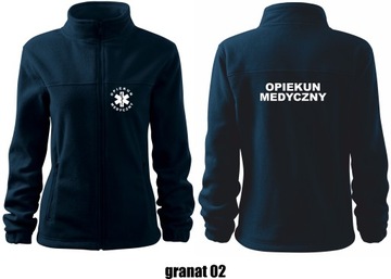 Polar damski OPIEKUN MEDYCZNY haft granatowy 2XL