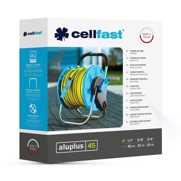 Подставка для катушки садового шланга 1/2 дюйма | Cellfast ALUPLUS Light 45 м