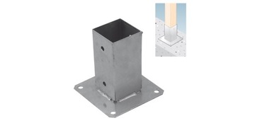 ОСНОВАНИЕ СТОЙКИ ПРИВИНЧЕННОЕ К БЕТОНУ PSP70 72x150x1,8 КВАДРАТ DOMAX