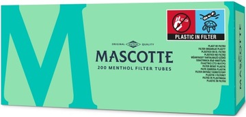 Gilzy Tutki Papierosowe MASCOTTE Menthol Miętowe 200szt.