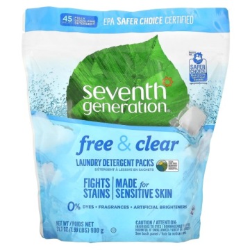 Seventh Generation, Миючі засоби для прання в пакетиках, 900 г