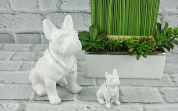 Керамическая фигурка черного бульдога H32