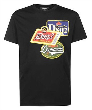 DSQUARED2 markowy włoski t-shirt Oryginalny NERO roz.M