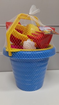 ZESTAW DO PIASKU PIASKOWNICY WIADERKO KONEWKA SITKO GRABKI ŁOPATKA FOREMKI