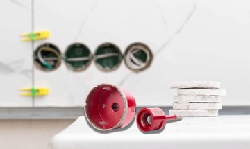 АЛМАЗНАЯ КОРОНОЧНАЯ ПИЛА ДЛЯ ПРОЧНОСТИ НАБОР КОРОНОЧНЫХ ПИЛОВ 6-68 мм ПЕРЕХОДНИК ДЛЯ БЕТОНА И ГРАНИТА