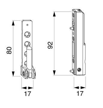 Комплект петель MACO: створки 52478 + рамки 52483