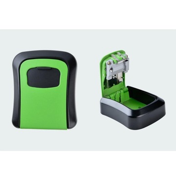 Ящик для хранения 4 ключей. Ящик с кодовым замком и зеленым паролем.