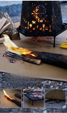 УЛИЧНЫЙ ОГНЕРУБНЫЙ КОВРИК ДЛЯ ГРИЛЯ ДЛЯ КАМИНА, КУСТОК ДЛЯ ПИКНИКА