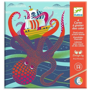 DJECO Wydrapywanka Zdrapywanka Podwodny Świat