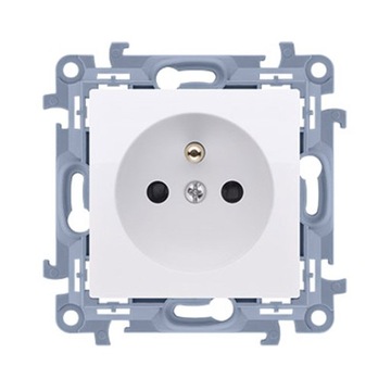 SIMON 10 gniazdo pojedyncze z uziemieniem biały CGZ1.01/11