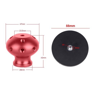 Магнитное основание для крепления камеры 3,5 дюйма с красным шариком
