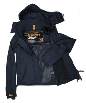 SUPERDRY FIRMOWA GRANATOWA KURTKA Z KAPTUREM- XS