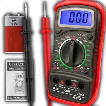 PROFESJONALNY Multimetr Miernik Poboru Prądu Cyfrowy Elektryczny LCD Tester