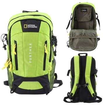 PLECAK TURYSTYCZNY NG DESTINATION 16084 DWUKOMOROWY 15l LIMONKA 50cm NYLON