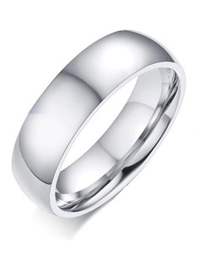 SREBRNA GŁADKA OBRĄCZKA SYGNET PIERŚCIEŃ PIERŚCIONEK 6MM R30