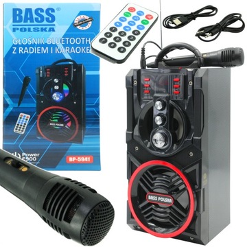 BOOMBOX TUBA RADIO MP3 GŁOŚNIK PRZENOŚNY BLUETOOTH KARAOKE BASS
