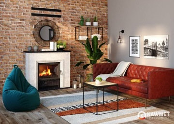 Встроенный дровяной камин KAWMET W17 16кВт ECO