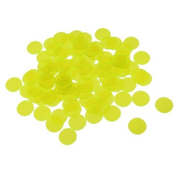 100pcs Bingo Chips Markers Plastic Counting Chips Board Game Yellow1