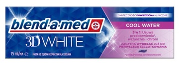 Pasta do zębów 3D WHITE na Przebarwienia COOL WATER Blend-a-med 75 ml