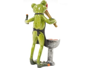 Figurka 16,5x9,5x7cm - Żaba przy grillu Kucharz