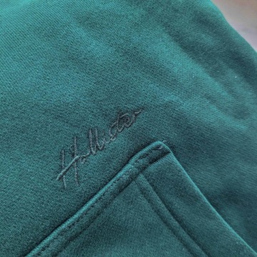 bluza z kapturem Abercrombie Hollister L kangurek zielona