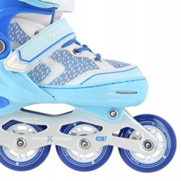 РЕГУЛИРУЕМЫЕ РОЛИКЫ КОНЬКИ ДЛЯ РЕКРЕАЦИИ РЕЗИНОВЫЕ КОЛЕСА NILS ABEC-7 Размер 35-38