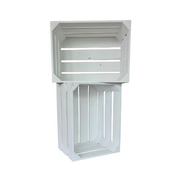 ЯЩИК ДЕРЕВЯННЫЙ БЕЛЫЙ 40x30x25