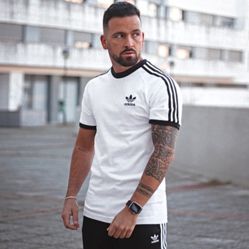 Adidas Originals Męska Koszulka T-Shirt Biała HIT Klaszyczna podkoszulek