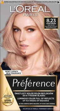 Loreal Preference trwała farba do włosów 8.23 Santorini Jasny Blond