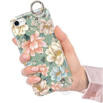 ETUI z PASKIEM do iPHONE 8 Kwiaty Piękne Mix Wzory