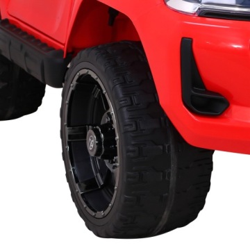 Автомобиль Toyota Hilux на аккумуляторе, красный, привод 4х4+MP3+LED