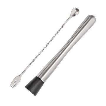 wkv-2x Stainless Steel 10 inch Cocktail Muddler and