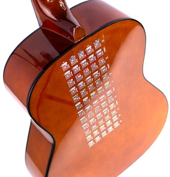 НАКЛЕЙКА КЛАССИЧЕСКАЯ АКУСТИЧЕСКАЯ ГИТАРА - АККОРДЫ