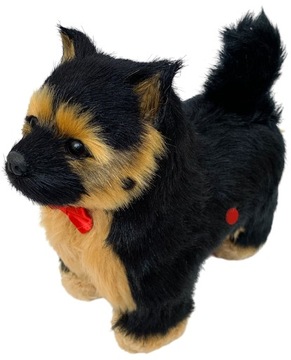 Интерактивная собака на батарейках, гуляет, лает, черный волкодав