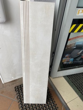 Stopnica gresowa 30x120 white silver new Gres