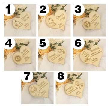 Благодарственный подарок гостям к Первому причастию Магнит-сердце