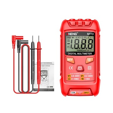 Cyfrowy multimetr zapobiegający spaleniu Ohm Tester rezystancji Cyfrowy czerwony