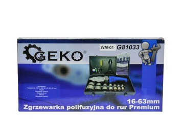 СВАРОЧНЫЙ АППАРАТ GEKO POLYFUSION ТРУБЫ ПП ПВХ 1 КАМНЬ 6-63 мм 1500 Вт Премиум