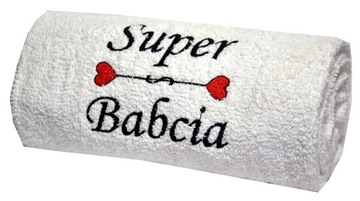 Ręcznik HAFT PREZENT Święta Mikołajki Dzień Babci
