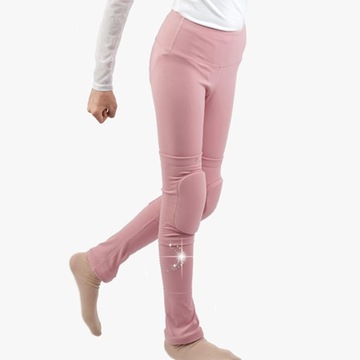 Spodnie do jazdy na łyżwach dla dziewczynek Odzież treningowa Gimnastyka Stretch Ice XXXS Różowe