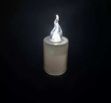 ŚWIECZKA LED LAMPKA NA BATERIE ŚWIECA BIAŁA MAŁA