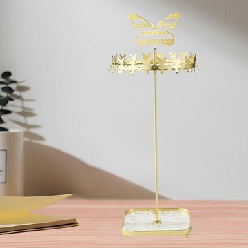 Поворотная подставка для ювелирных изделий, ювелирное шоу, украшение для дома, стабильное основание, золото